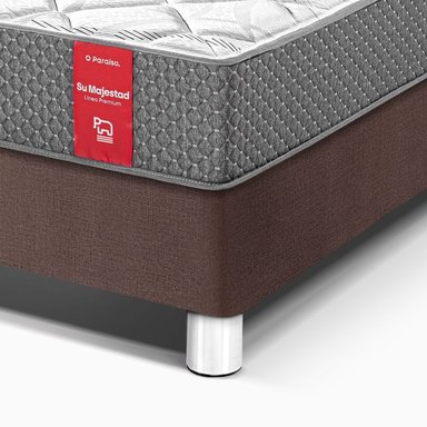 CAMA AMERICANA PARAÍSO SU MAJESTAD DE LUJO KING CHOCOLATE + 2 ALMOHADAS + PROTECTOR - 2