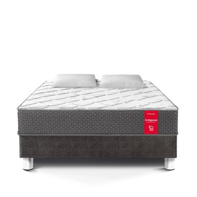 CAMA AMERICANA PARAÍSO   SU MAJESTAD DE LUJO KING ACERO + 2 ALMOHADAS + PROTECTOR - 3