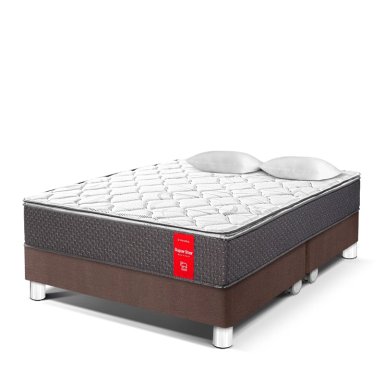 CAMA AMERICANA PARAÍSO SUPER STAR KING CHOCOLATE + 2 ALMOHADAS + PROTECTOR
