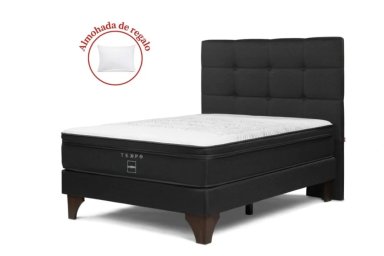 DORMITORIO EUROPEO ROSEN TEMPO 2 PLAZAS ISSEY GRAFITO + 2 ALMOHADAS - 2