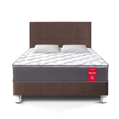 DORMITORIO AMERICANO PARAÍSO SUPER STAR QUEEN CHOCOLATE + 2 ALMOHADAS + PROTECTOR - 3