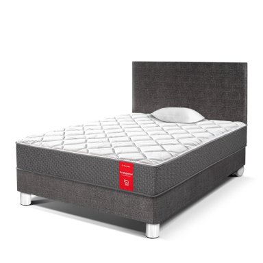 DORMITORIO AMERICANO PARAÍSO SU MAJESTAD DE LUJO 1.5 PLAZAS   ACERO + 1 ALMOHADA + PROTECTOR