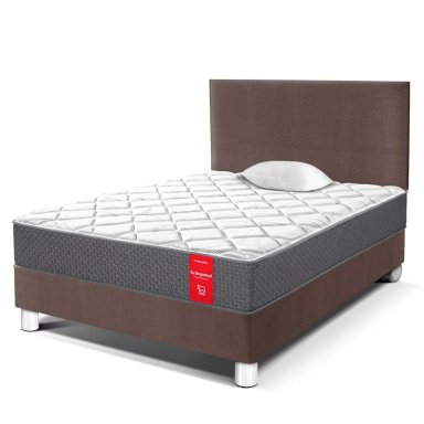 DORMITORIO AMERICANO PARAÍSO SU MAJESTAD DE LUJO 1.5 PLAZAS CHOCOLATE + 1 ALMOHADA + PROTECTOR