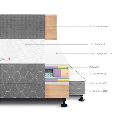 DORMITORIO DIVÁN PARAÍSO 2 PLAZAS + 2 ALMOHADAS + PROTECTOR - 4