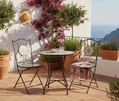 JUEGO BALCÓN RIPLEY HOME MOSAICO NEGRO