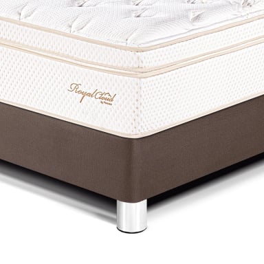 CAMA PARAÍSO ROYAL CLOUD 1.5 PLAZAS CHOCOLATE + 1 ALMOHADA VISCOELÁSTICA - 2