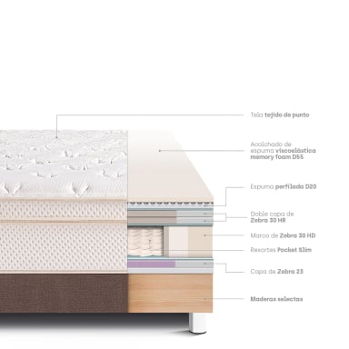 CAMA PARAÍSO ROYAL CLOUD 1.5 PLAZAS CHOCOLATE + 1 ALMOHADA VISCOELÁSTICA - 4