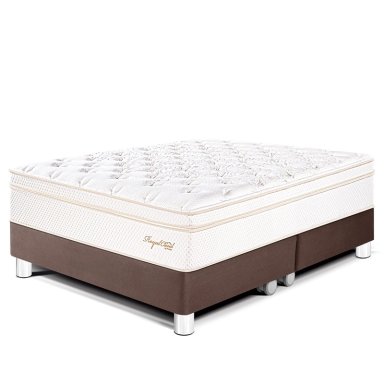 CAMA PARAÍSO ROYAL CLOUD KING CHOCOLATE + 2 ALMOHADAS VISCOELÁSTICAS