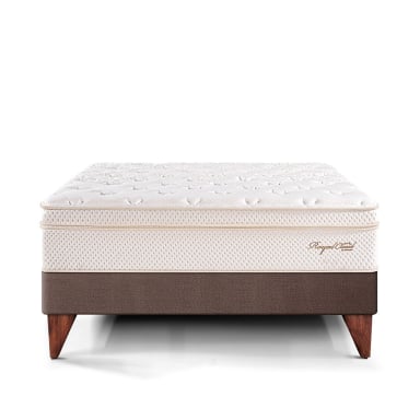 CAMA EUROPEA PARAÍSO ROYAL CLOUD 2 PLAZAS CHOCOLATE + 2 ALMOHADAS VISCOELÁSTICAS - 3