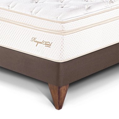 CAMA EUROPEA PARAÍSO ROYAL CLOUD KING CHOCOLATE + 2 ALMOHADAS VISCOELÁSTICAS - 2