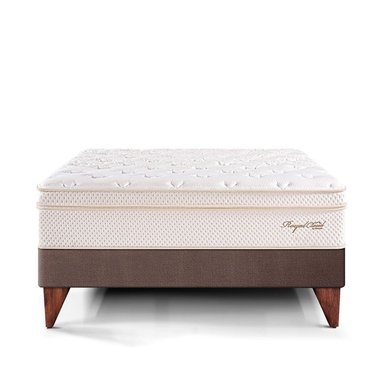 CAMA EUROPEA PARAÍSO ROYAL CLOUD KING CHOCOLATE + 2 ALMOHADAS VISCOELÁSTICAS - 3