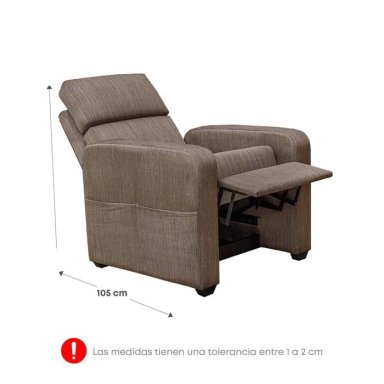 DORMITORIO AMERICANO FORLI POLARIS 2 PLAZAS + CABECERA + 2 ALMOHADAS + RECLINABLE FE - 6