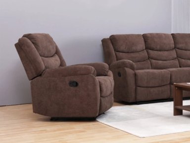 SILLÓN RECLINABLE RIPLEY HOME WOLF 1 CUERPO MARRÓN - 11