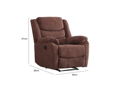 SILLÓN RECLINABLE RIPLEY HOME WOLF 1 CUERPO MARRÓN - 3
