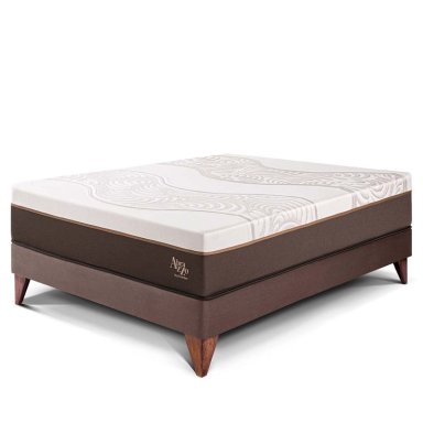 CAMA EUROPEA PARAÍSO ROYAL ABRAZZO 2 PLAZAS CHOCOLATE + 2 ALMOHADAS VISCOELÁSTICAS
