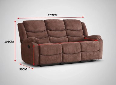 SILLÓN RECLINABLE RIPLEY HOME WOLF 3 CUERPOS MARRÓN - 2