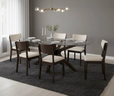 JUEGO COMEDOR RIPLEY HOME DELMON 6 SILLAS