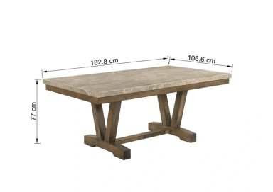 JUEGO COMEDOR RIPLEY HOME HAGEN 6 SILLAS MÁRMOL - 3