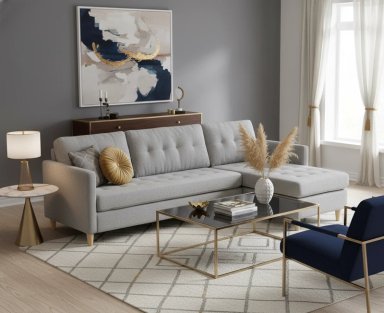 SECCIONAL INTERCAMBIABLE RIPLEY HOME FRANCA 4 CUERPOS GRIS