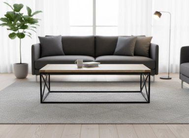 MESA CENTRO MAISON LINETT CORSICA MDF MADERA CLARA 140X70 CM