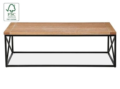 MESA CENTRO MAISON LINETT CORSICA MDF MADERA CLARA 140X70 CM - 4