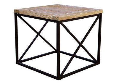 MESA LATERAL MAISON LINETT CORSICA TABLERO DIB MDF MADERA CLARA 60X60 CM - 2