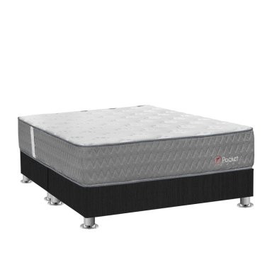 CAMA AMERICANA FORLI POCKET QUEEN GRIS 