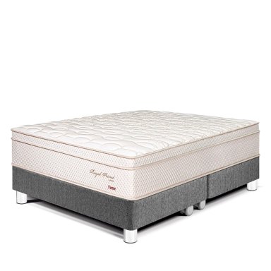 CAMA PARAÍSO ROYAL PRINCE KING GRIS + 2 ALMOHADAS VISCOELÁSTICAS