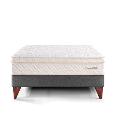 CAMA EUROPEA PARAÍSO ROYAL CLOUD 1.5 PLAZAS GRIS + 1 ALMOHADA VISCOELÁSTICA - 3