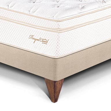CAMA EUROPEA PARAÍSO ROYAL CLOUD 1.5 PLAZAS CHAMPAGNE + 1 ALMOHADA VISCOELÁSTICA - 2