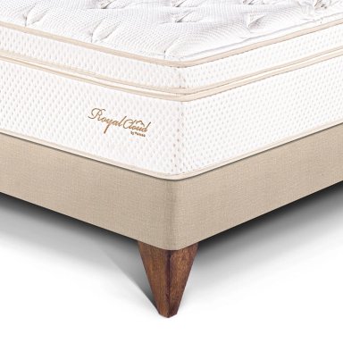 CAMA EUROPEA PARAÍSO ROYAL CLOUD QUEEN CHAMPAGNE + 2 ALMOHADAS VISCOELÁSTICAS - 2