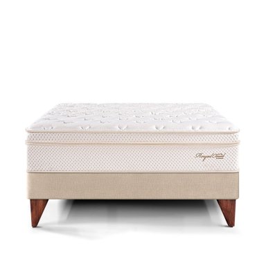 CAMA EUROPEA PARAÍSO ROYAL CLOUD QUEEN CHAMPAGNE + 2 ALMOHADAS VISCOELÁSTICAS - 3