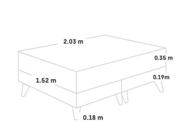 CAMA EUROPEA PARAÍSO ROYAL CLOUD QUEEN CHAMPAGNE + 2 ALMOHADAS VISCOELÁSTICAS - 6