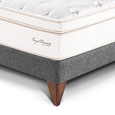 CAMA EUROPEA PARAÍSO ROYAL DYNASTY 2 PLAZAS GRIS + 2 ALMOHADAS VISCOELÁSTICAS - 2