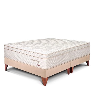 CAMA EUROPEA PARAÍSO ROYAL PRINCE KING CHAMPAGNE + 2 ALMOHADAS VISCOELÁSTICAS