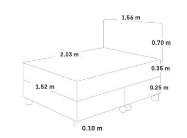 DORMITORIO PARAÍSO ROYAL CLOUD QUEEN GRIS + 2 ALMOHADAS VISCOELÁSTICAS - 6