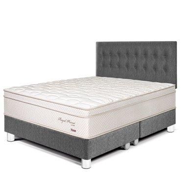 DORMITORIO PARAÍSO ROYAL PRINCE KING GRIS + 2 ALMOHADAS VISCOELÁSTICAS