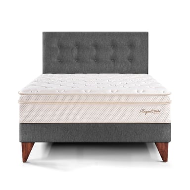 DORMITORIO EUROPEO PARAÍSO ROYAL CLOUD 2 PLAZAS GRIS + 2 ALMOHADAS VISCOELÁSTICAS - 3