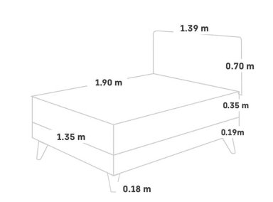 DORMITORIO EUROPEO PARAÍSO ROYAL CLOUD 2 PLAZAS CHAMPAGNE + 2 ALMOHADAS VISCOELÁSTICAS - 6