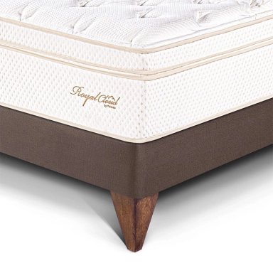 DORMITORIO EUROPEO PARAÍSO ROYAL CLOUD QUEEN CHOCOLATE + 2 ALMOHADAS VISCOELÁSTICAS - 2