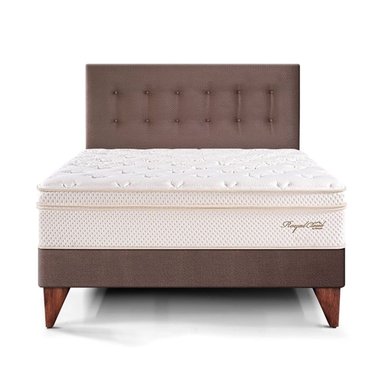DORMITORIO EUROPEO PARAÍSO ROYAL CLOUD QUEEN CHOCOLATE + 2 ALMOHADAS VISCOELÁSTICAS - 3
