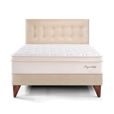 DORMITORIO EUROPEO PARAÍSO ROYAL CLOUD QUEEN CHAMPAGNE + 2 ALMOHADAS VISCOELÁSTICAS - 3
