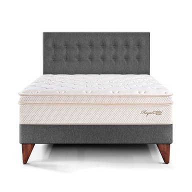 DORMITORIO EUROPEO PARAÍSO ROYAL CLOUD KING GRIS + 2 ALMOHADAS VISCOELÁSTICAS - 3