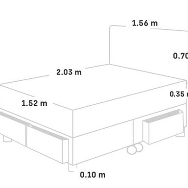 DORMITORIO CON CAJONES PARAÍSO ROYAL CLOUD QUEEN GRIS + 2 ALMOHADAS VISCOELÁSTICAS - 6