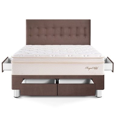 DORMITORIO CON CAJONES PARAÍSO ROYAL CLOUD KING CHOCOLATE + 2 ALMOHADAS VISCOELÁSTICAS - 3