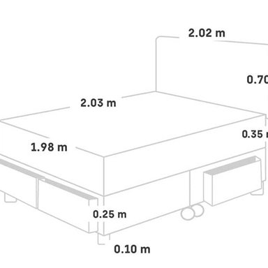 DORMITORIO CON CAJONES PARAÍSO ROYAL CLOUD KING CHOCOLATE + 2 ALMOHADAS VISCOELÁSTICAS - 6