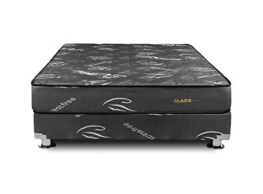 CAMA AMERICANA EL CISNE POCKET BLACK DE 1.5 PLAZAS - 1