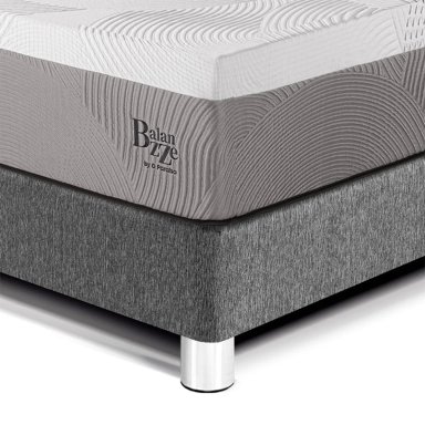 CAMA PARAÍSO BALANZZE BIPANEL QUEEN GRIS + 2 ALMOHADAS VISCOELÁSTICAS - 2