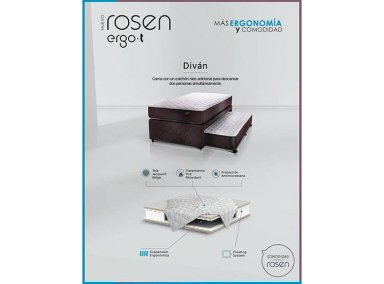 DORMITORIO DIVAN ROSEN ERGO T NEW FERRARA 2 PLAZAS - 10
