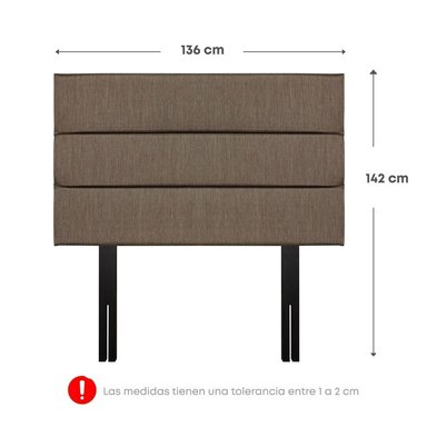 DORMITORIO BOXET FORLI SIRIUS 2 PLAZAS MARRÓN CLARO + CABECERA LÍNEAS - 6